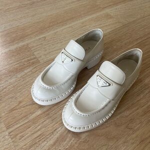 Prada white loafers size 7